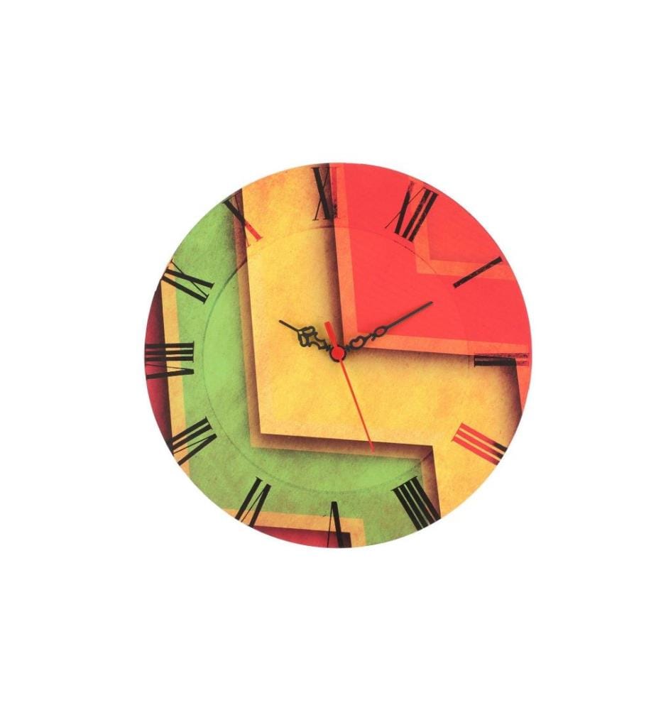 Dekorative MDF-Uhr, Multicolor, Mdf