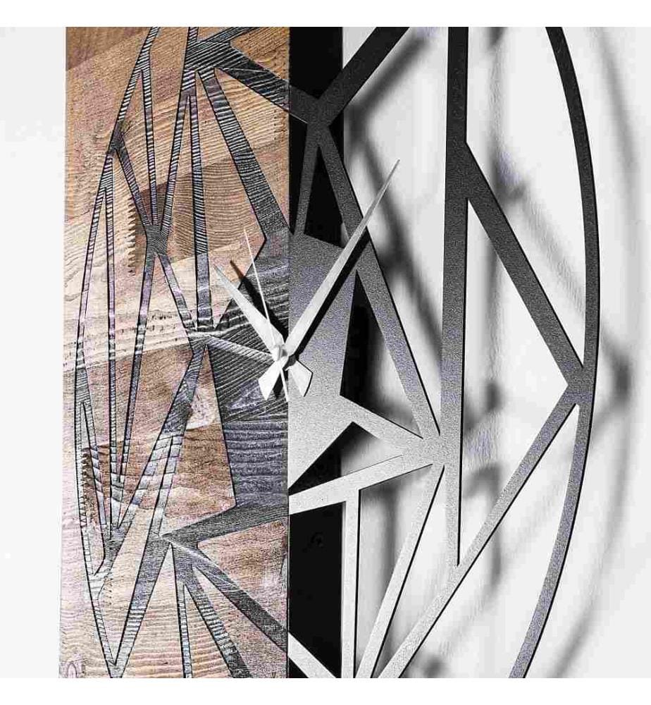 Dekorative Wanduhr aus Holz, Walnuss schwarz, Holz