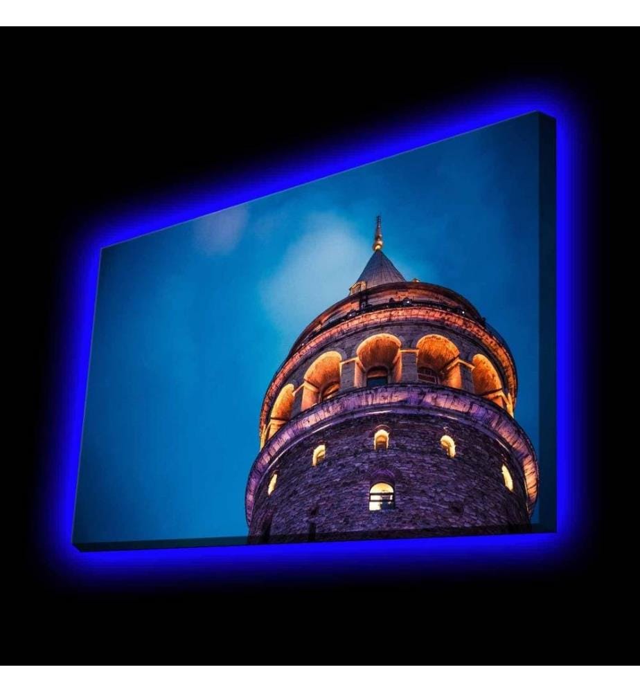 Dekorative Leinwandbilder mit Led-Beleuchtung, Multicolor, Polyester-Leinwand