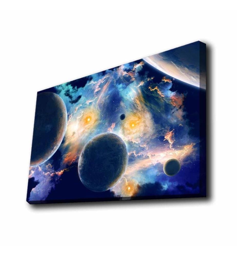 Dekorative Leinwandbilder mit Led-Beleuchtung, Multicolor, Polyester-Leinwand