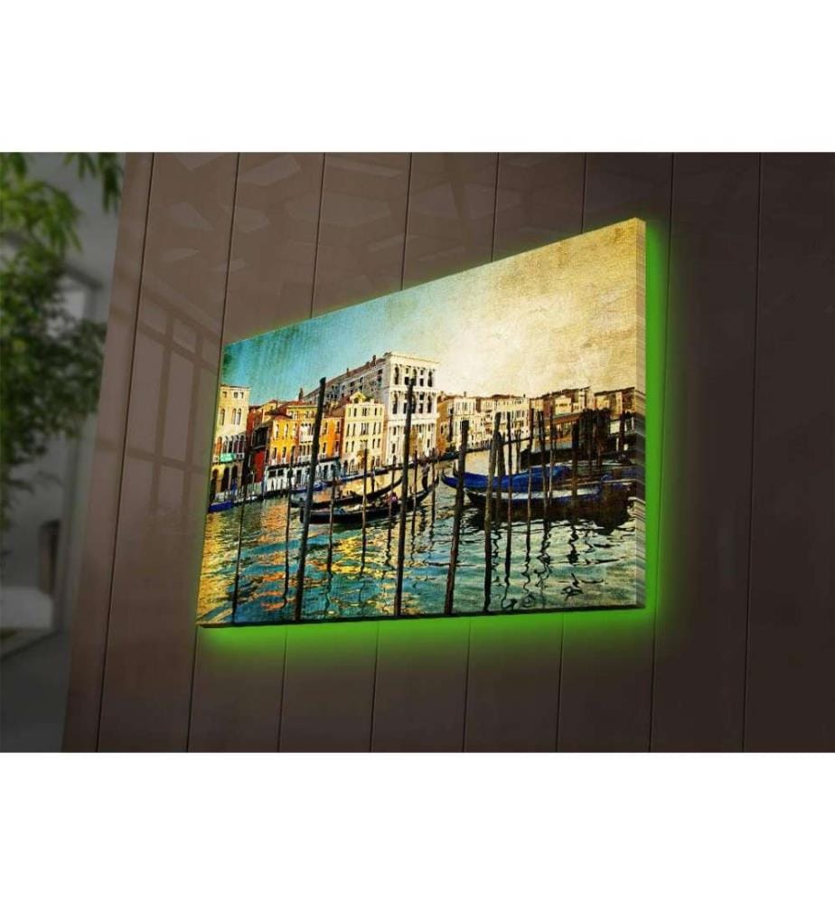 Dekorative Led beleuchtet Leinwand Gemälde, Multicolor, Wildleder Leinwand