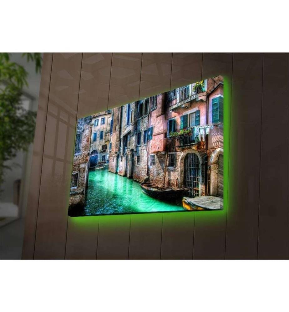 Dekorative Led beleuchtet Leinwand Gemälde, Multicolor, Wildleder Leinwand