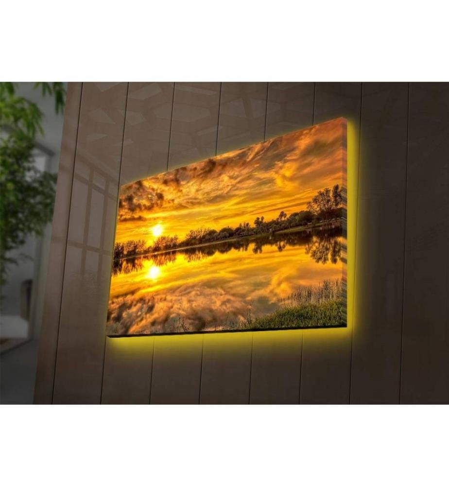 Dekorative Led beleuchtet Leinwand Gemälde, Multicolor, Wildleder Leinwand