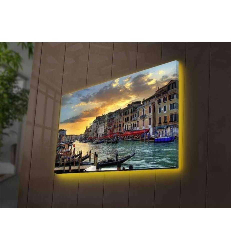 Dekorative Led beleuchtet Leinwand Gemälde, Multicolor, Wildleder Leinwand