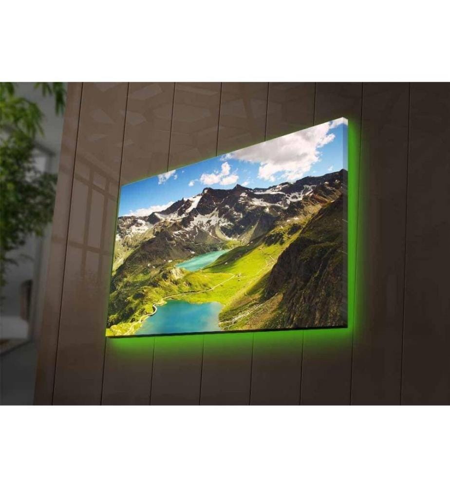 Dekorative Led beleuchtet Leinwand Gemälde, Multicolor, Wildleder Leinwand