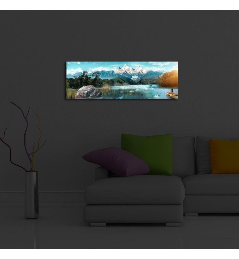 Dekorative Led beleuchtet Leinwand Gemälde, Multicolor, Wildleder Leinwand