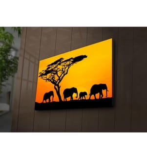 Dekorative Led beleuchtet Leinwand Gemälde, Multicolor, Wildleder Leinwand