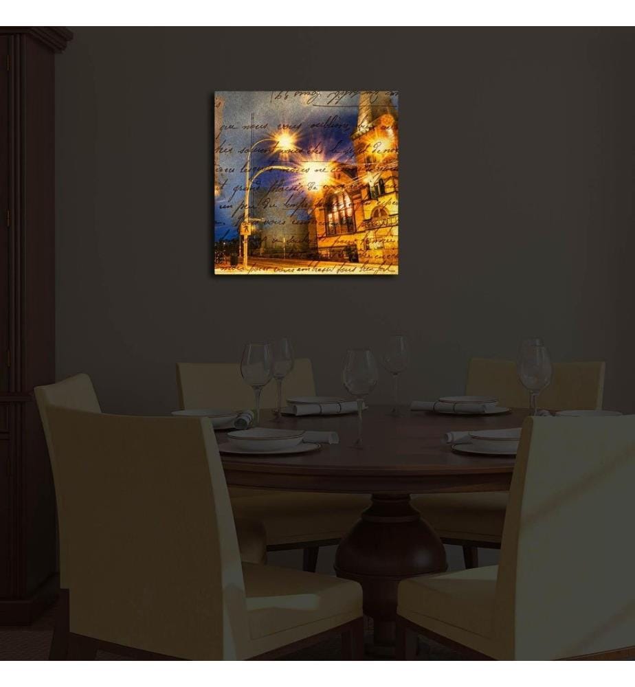Dekorative Led beleuchtet Leinwand Gemälde, Multicolor, Wildleder Leinwand
