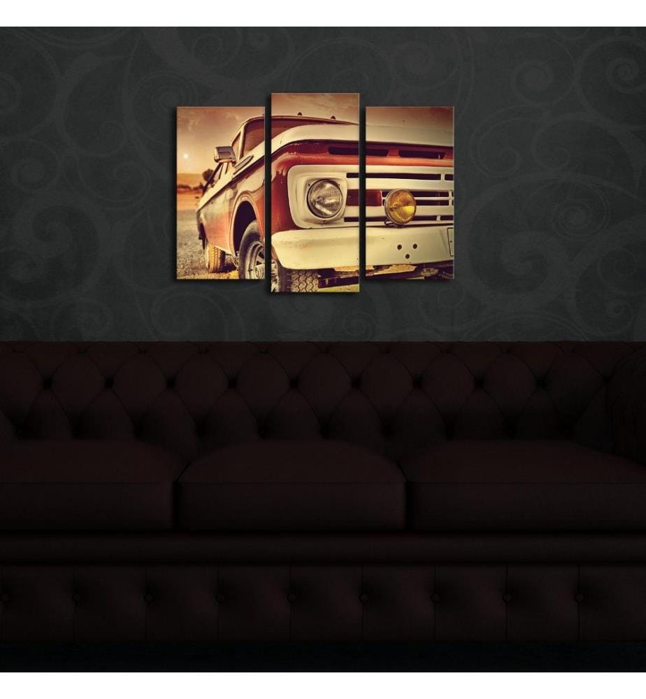 Dekorative Led beleuchtete Leinwand Gemälde, 3 Stück, Multicolor, Wildleder Leinwand