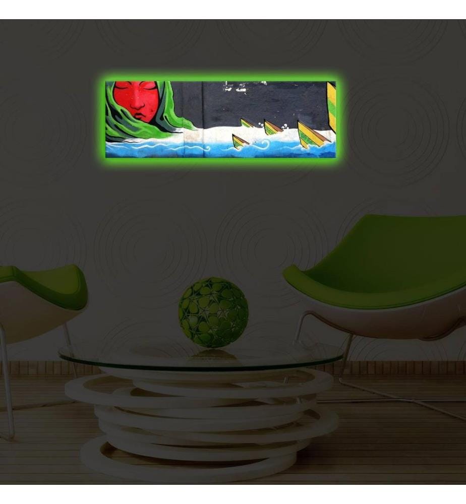 Dekorative Led beleuchtet Leinwand Gemälde, Multicolor, Wildleder Leinwand