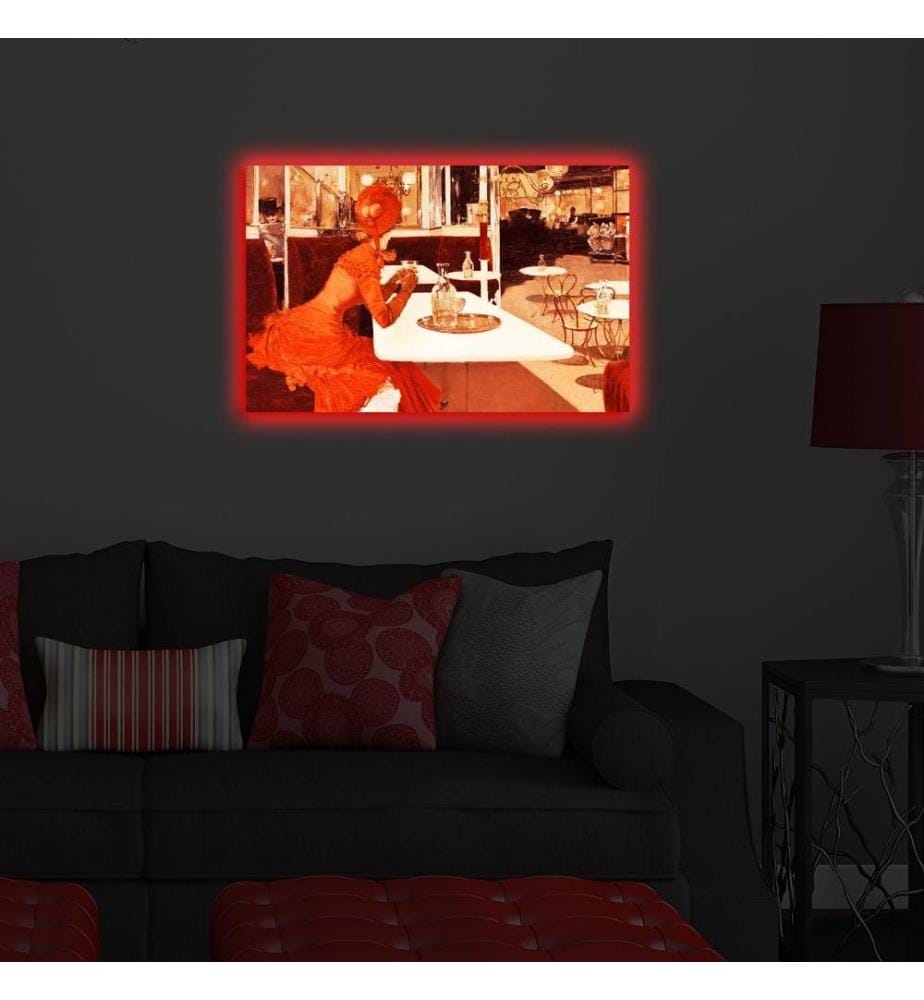 Dekorative Led beleuchtet Leinwand Gemälde, Multicolor, Wildleder Leinwand