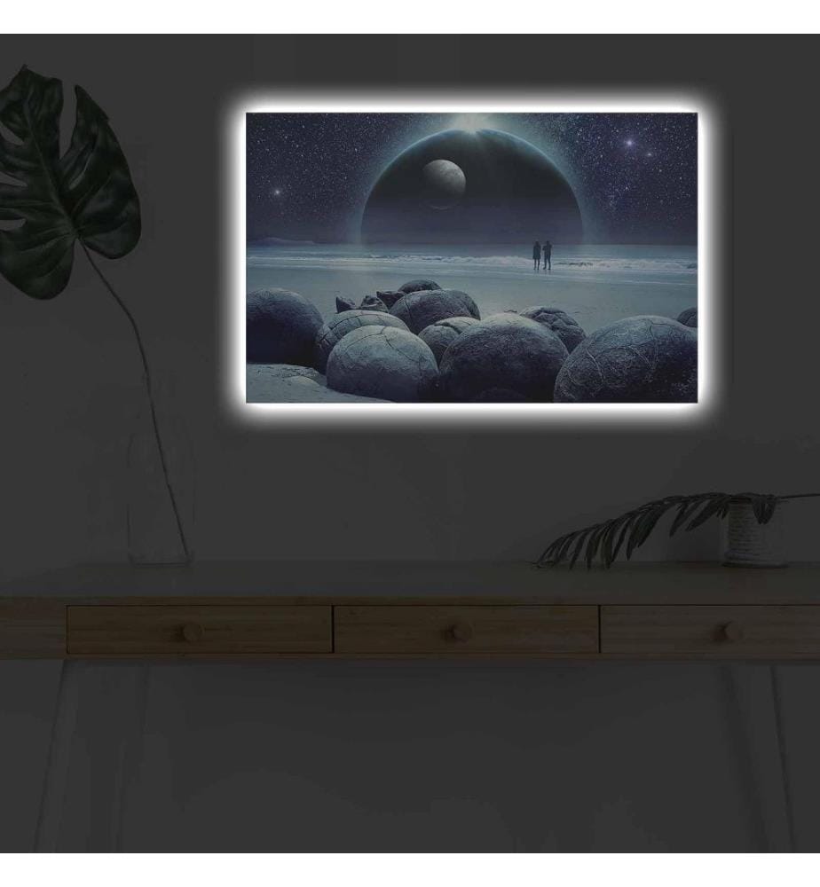 Dekorative Led beleuchtet Leinwand Gemälde, Multicolor, Wildleder Leinwand