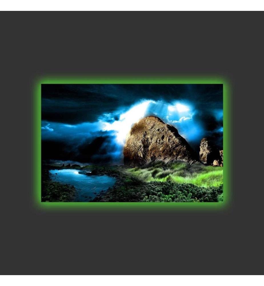 Dekorative Led beleuchtet Leinwand Gemälde, Multicolor, Wildleder Leinwand
