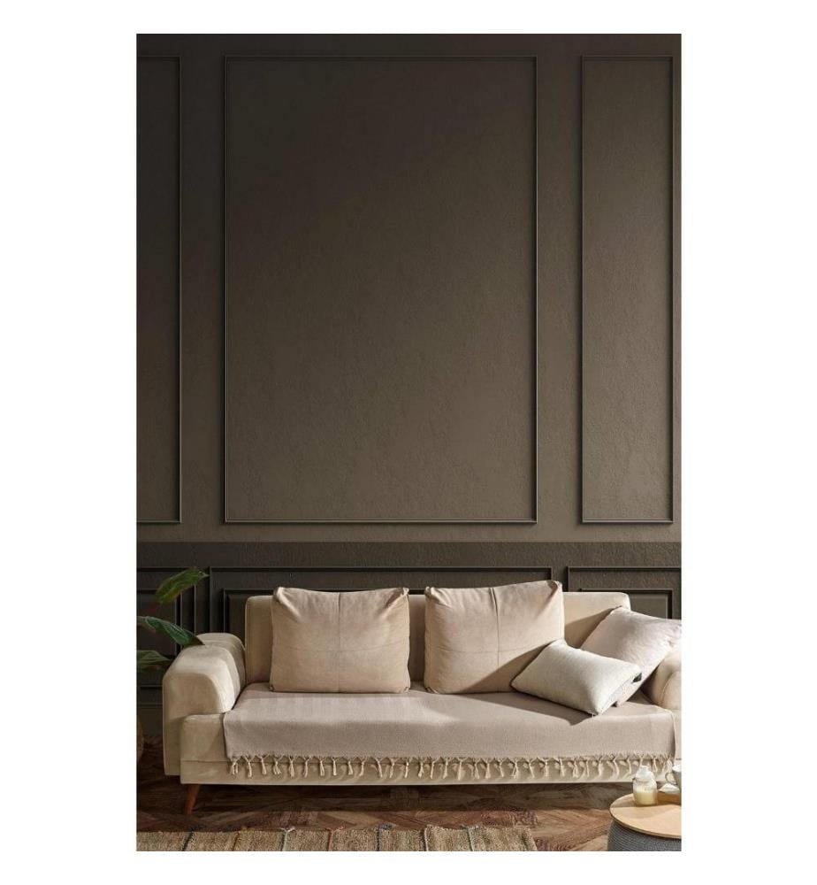 Sofa Cover, Beige, 70% Cotton - 30% Polyester
