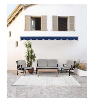 Canapé 1 place Garden, gris, structure métallique, tissu polyester