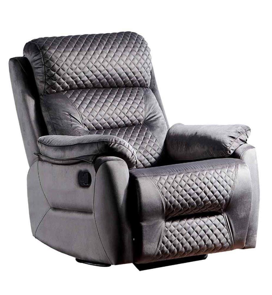 Fauteuil De Relaxation Noir Pivotant 360° – Fonction Allongée Réglable, Housse Tissu Polyester – Charge Max 110 Kg – Pour Salon, Chambre, Balcon