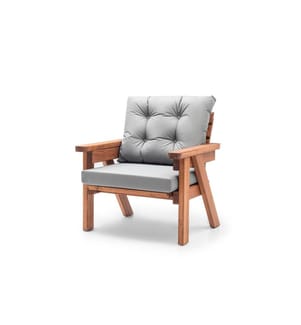 Garden 1-Sitz Sofa, Nussbaum grau, Gestell aus Kiefernholz, Stoff aus Polyester