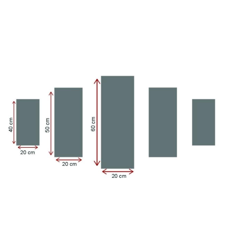 Dekorative MDF-Malerei, 5 Stück, Multicolor, Mdf