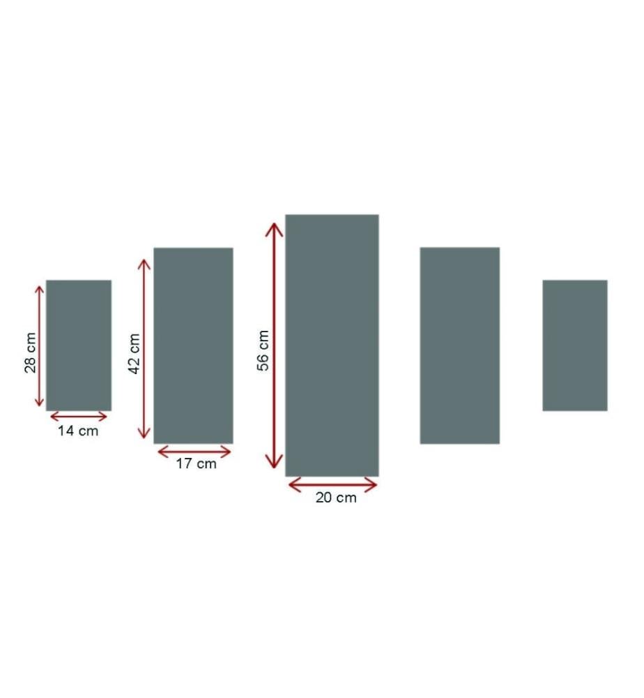 Dekorative MDF-Malerei, 5 Stück, Multicolor, Mdf