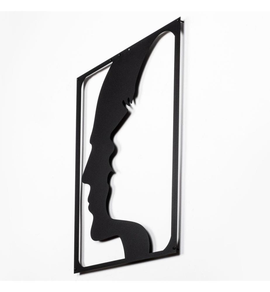 Dekoratives Metall-Wand-Accessoire, Schwarz, Metall