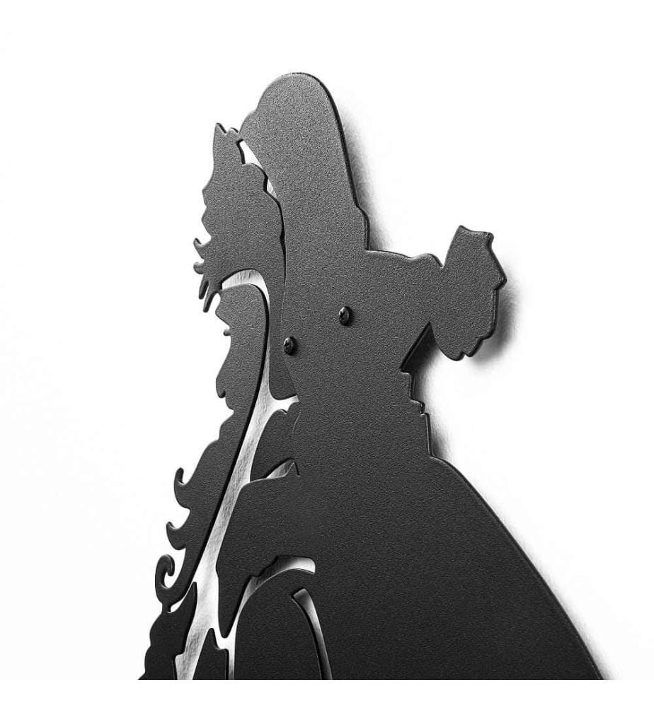 Dekoratives Metall-Wand-Accessoire, Schwarz, Metall