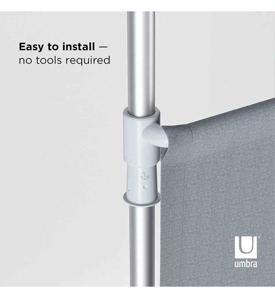 Umbra Anywhere Bastone Per Tende Regolabile - Nichel, Per Divisori Stanza Senza Danni, Facile Installazione - Foto 12