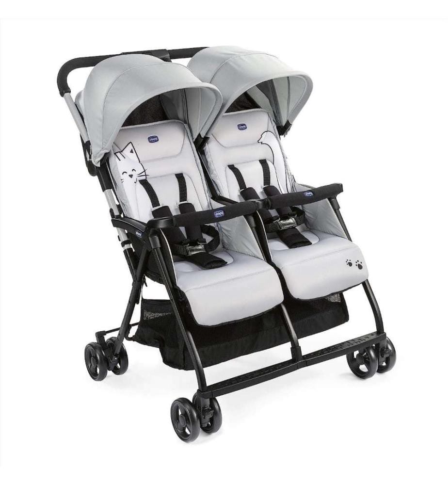 Poussette double compacte au pliage new arrivals