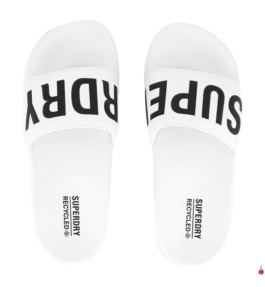 Superdry Mules Code Core Vegan Pool Slide White DeinDeal