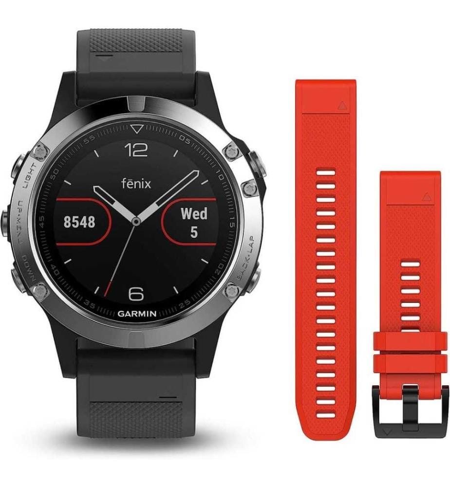 Montre Connectée Garmin Fénix 7/ Notifications/ Fréquence Cardiaque/ GPS/  Argent et Gris