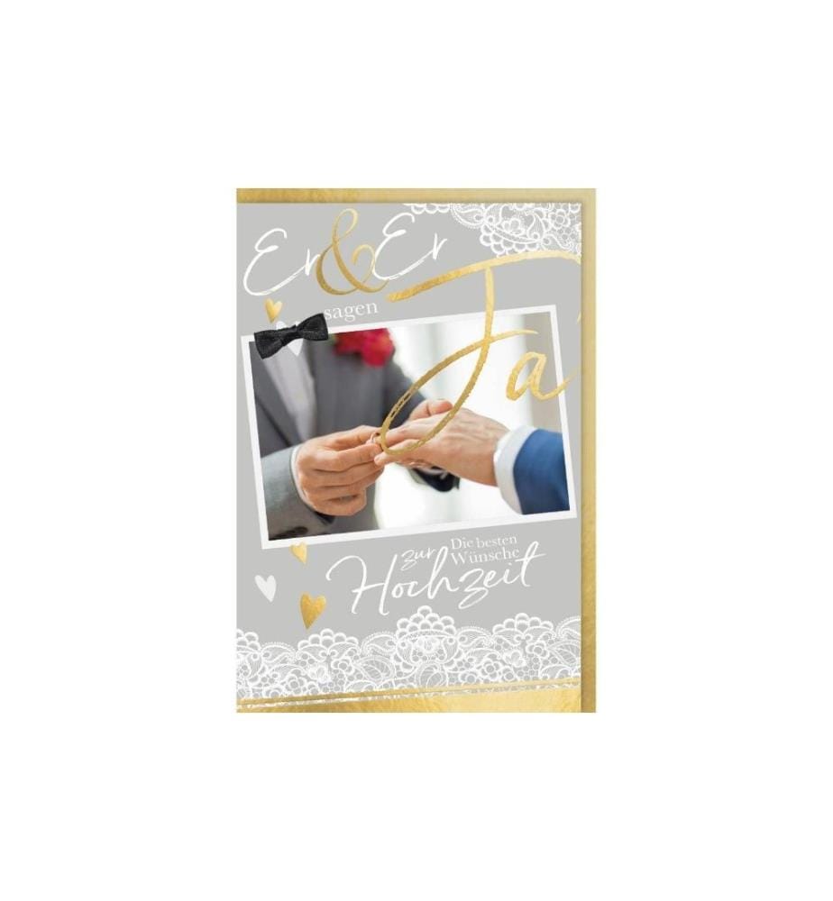 Braun + Company Faire-part de mariage He & He 11.5 x 17 cm