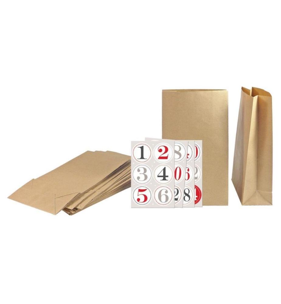 Braun + Company Adventskalender Set Kraftpapier