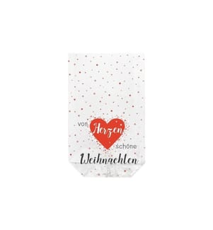 Braun + Company Emballage des biscuits Voeux de Noël 14.5 x 23.5 cm, 10 pièces