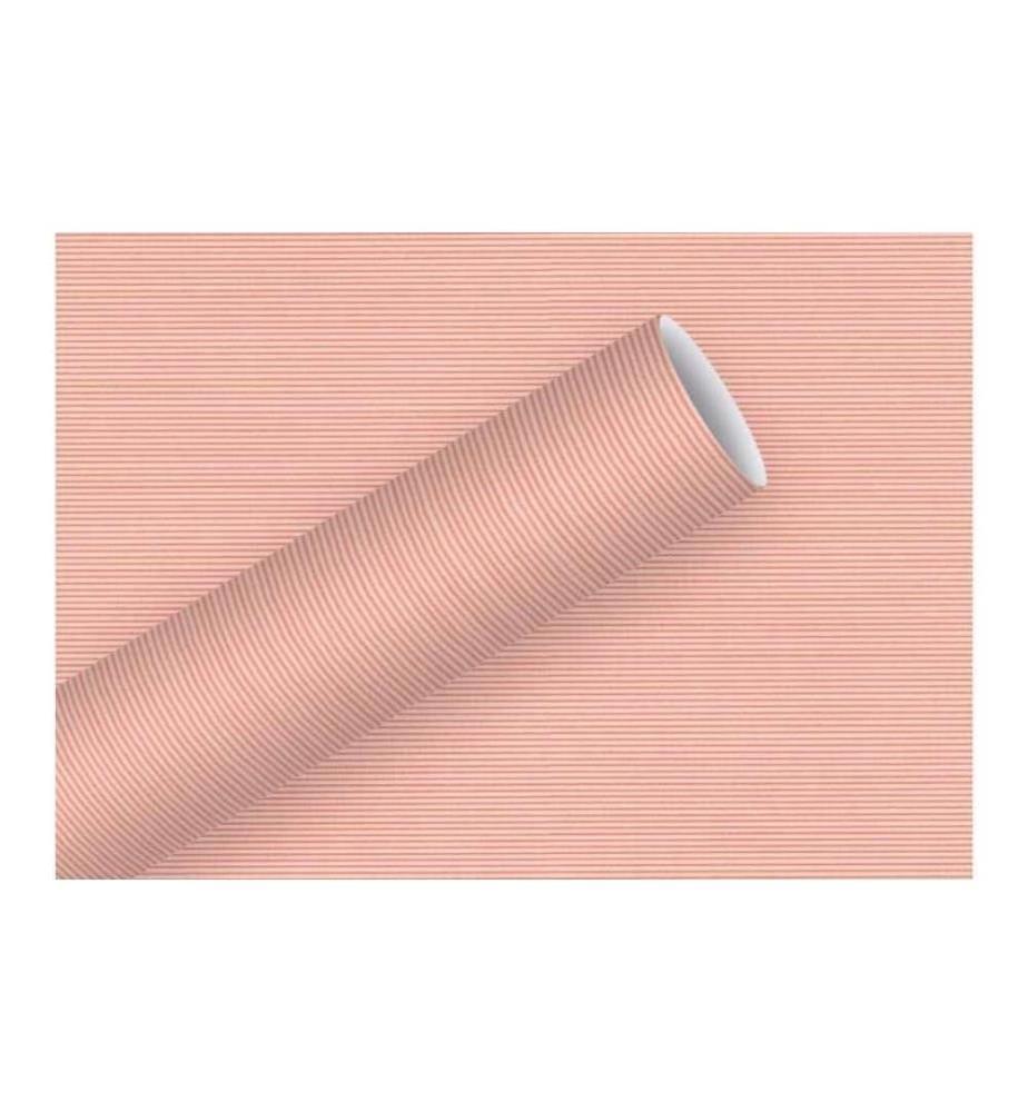 Braun + Company Papier cadeau Lignes 70 cm x 2 m, Rose