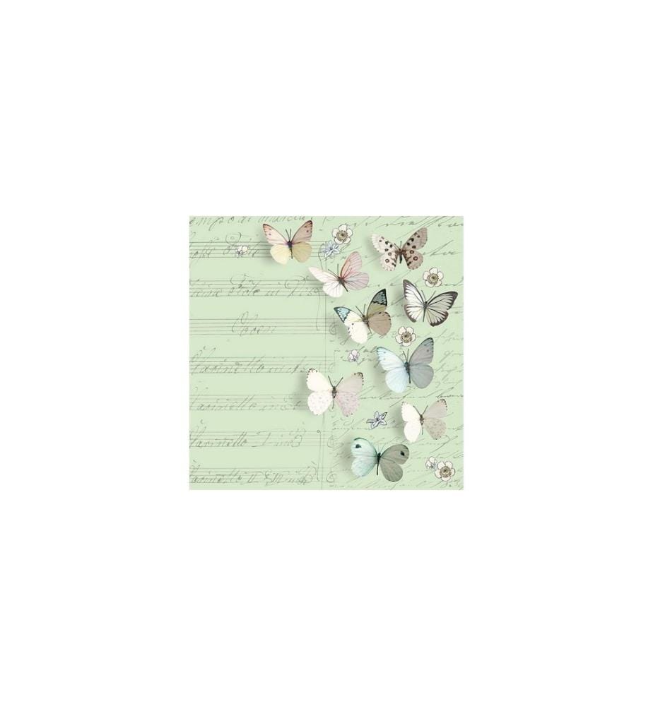Braun + Company Serviettes en papier Petits Papillons 33 cm x 33 cm, 20 Pièce/s