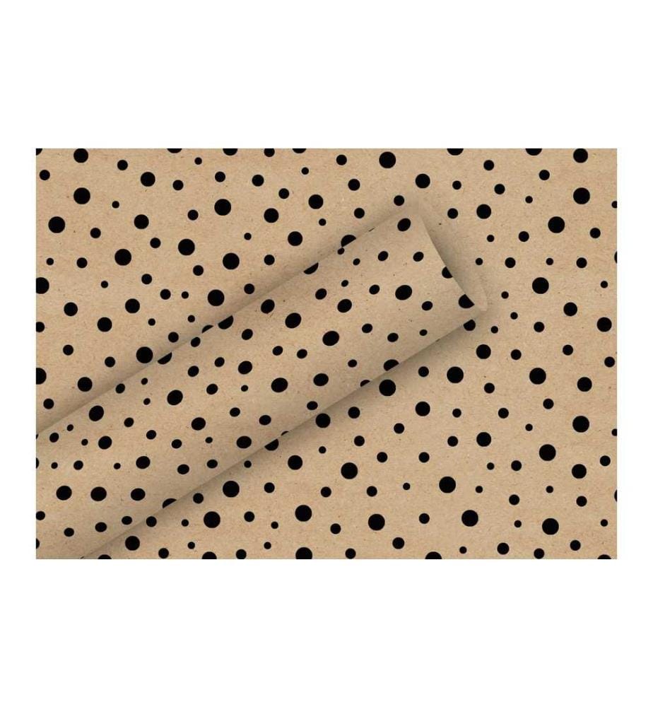 Braun + Company Geschenkpapier By Nature Kraft Polka Dots 2 m x 70 cm