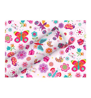 Braun + Company Geschenkpapier Flying Friends 2 m x 70 cm, Mehrfarbig