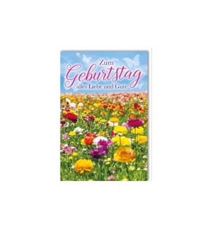 Braun + Company Geburtstagskarte Blumen 11.5 x 17 cm