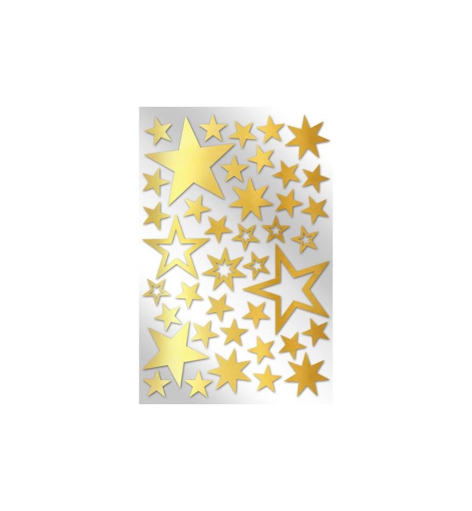 Braun + Company Weihnachtssticker Metallicsterne, Gold
