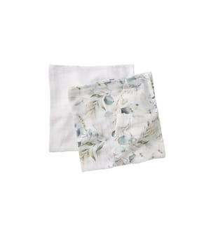 ROTHO - Babydesign Serviette en gaze Lot de 2 Natural Leaves
