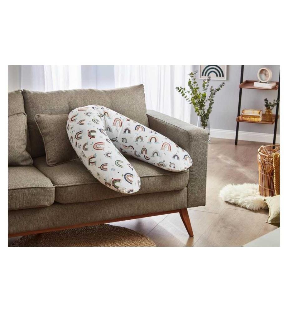 ROTHO - Babydesign Coussin d'allaitement Multi Boho Rainbow