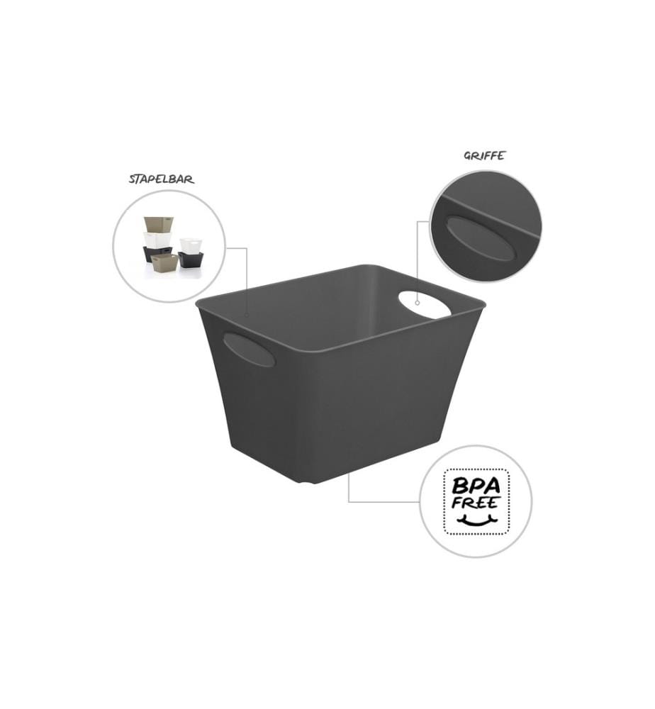 ROTHO - Aufbewahrungsbox Living Box 24 l, Anthrazit
