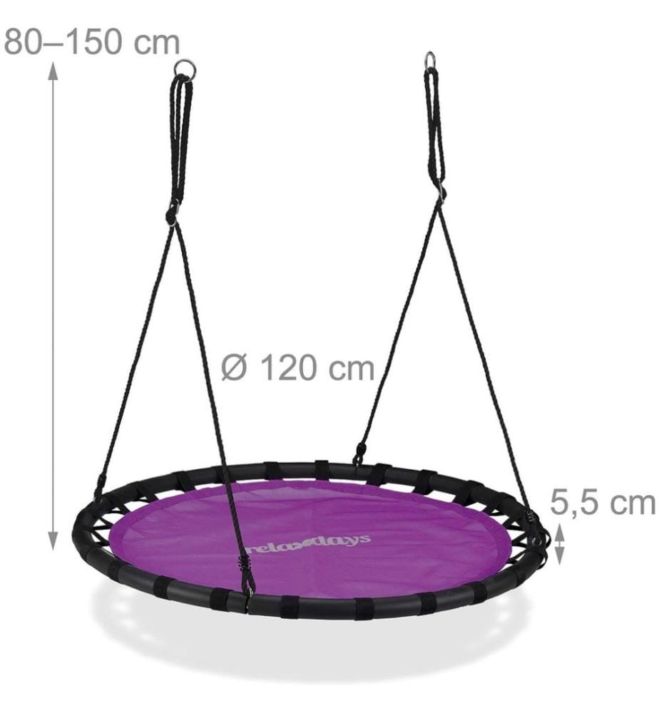 RELAXDAYS Relaxdays Nest, Round Hanging Swing fo… DeinDeal