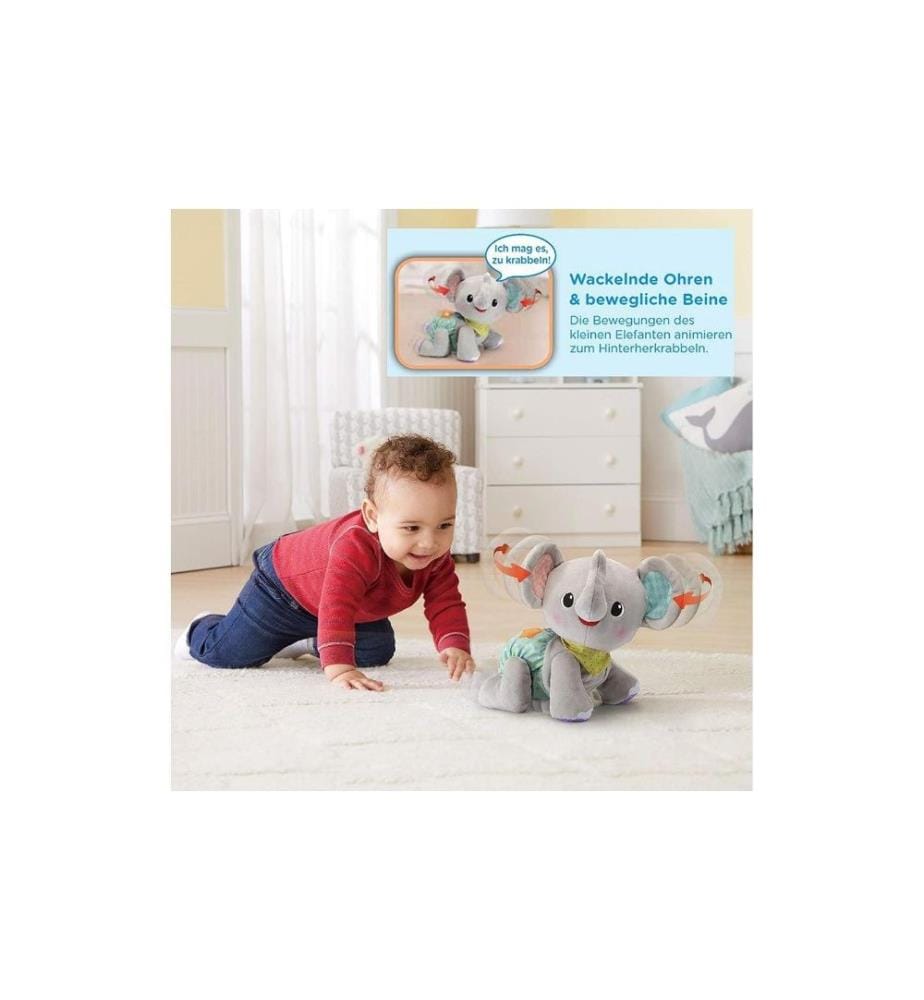 VTECH - Funktionsplüsch Krabbel mit mir – Elefant -DE-