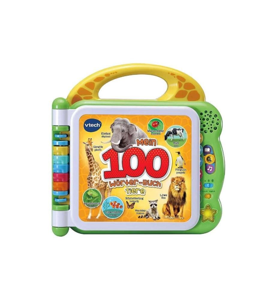 VTECH - Beschäftigungsspielzeug Mein 100-Wörter-Buch Tiere