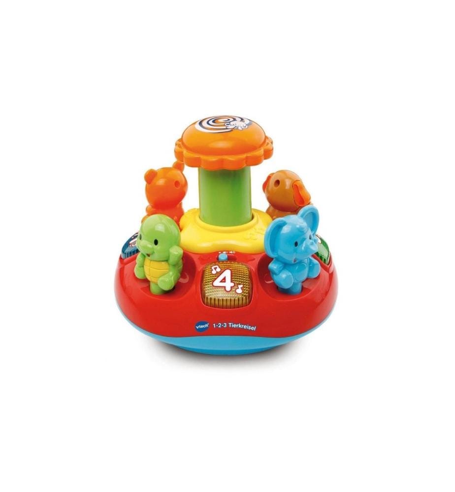 VTECH - Beschäftigungsspielzeug 1-2-3 Tierkreisel -DE-