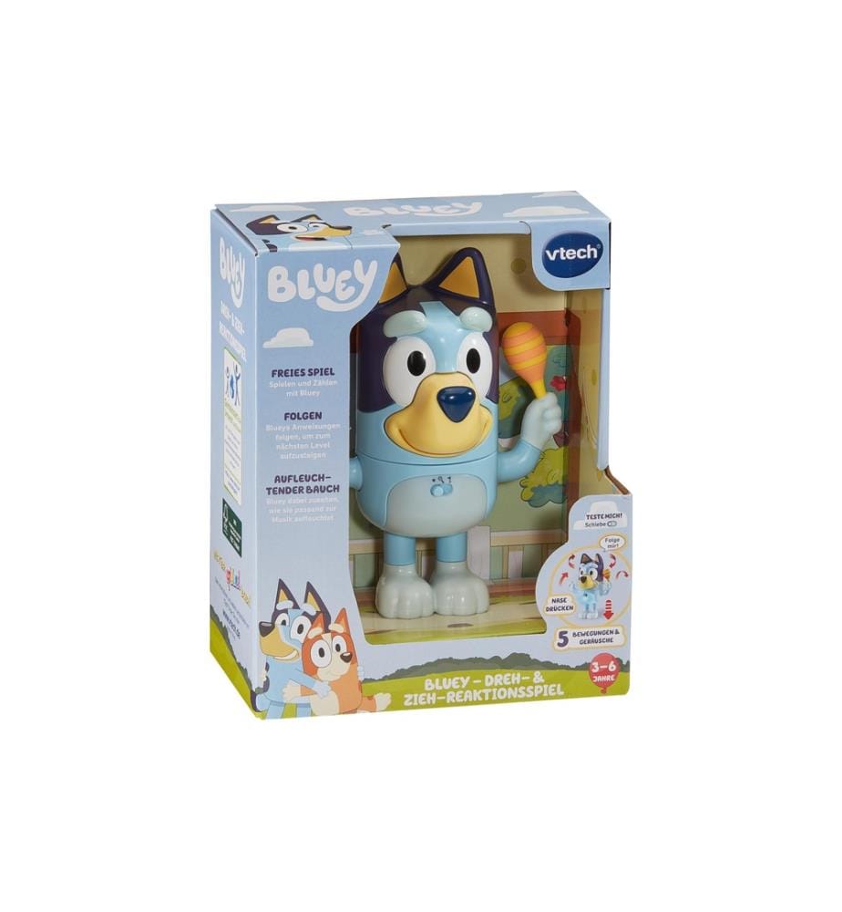 VTECH - Jeu de réaction à tourner et à tirer Bluey Bleu