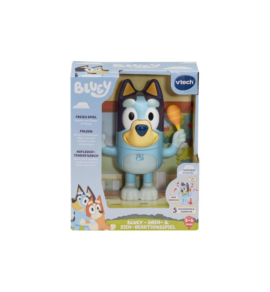VTECH - Jeu de réaction à tourner et à tirer Bluey Bleu