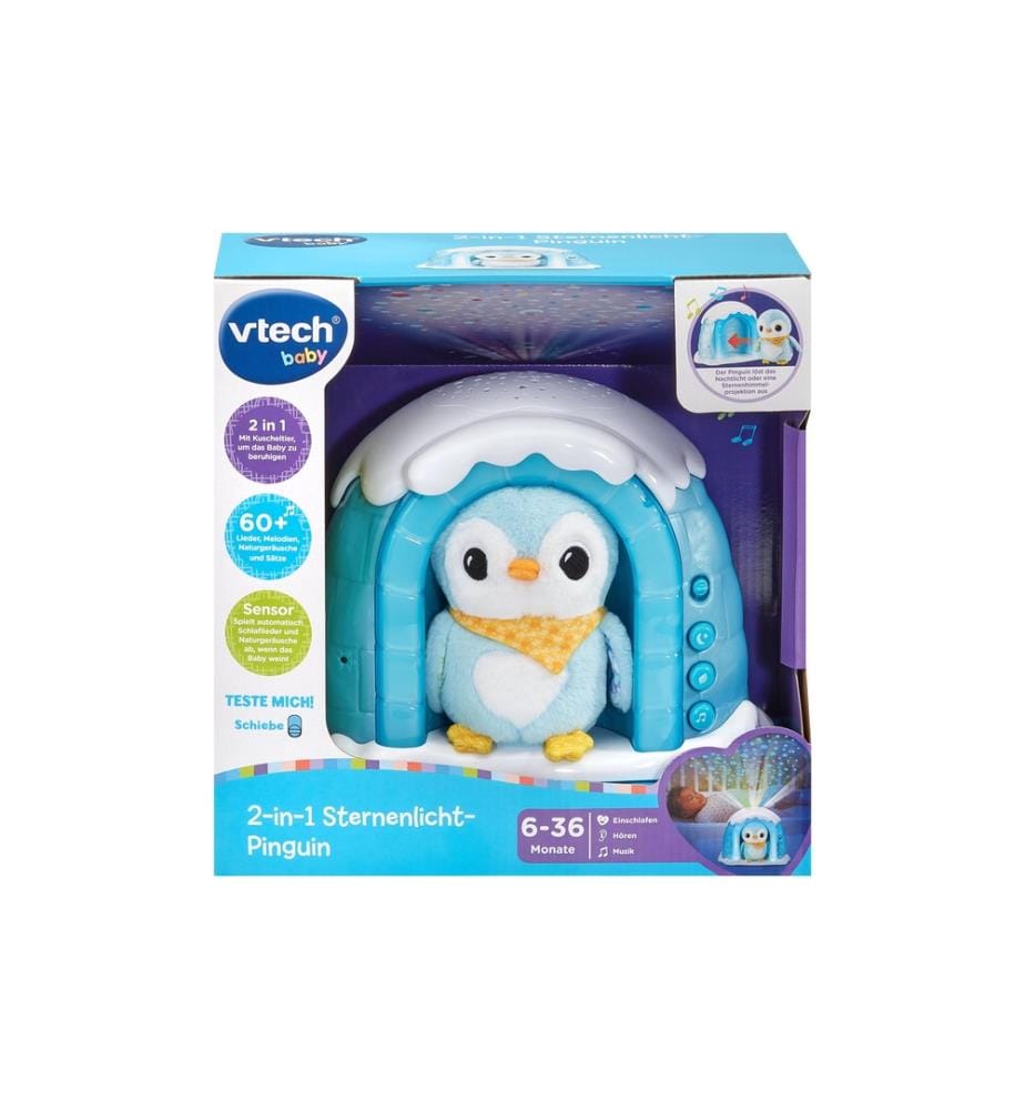 VTECH - Projecteur 2-in-1 Sternenlicht-Pinguin -DE-