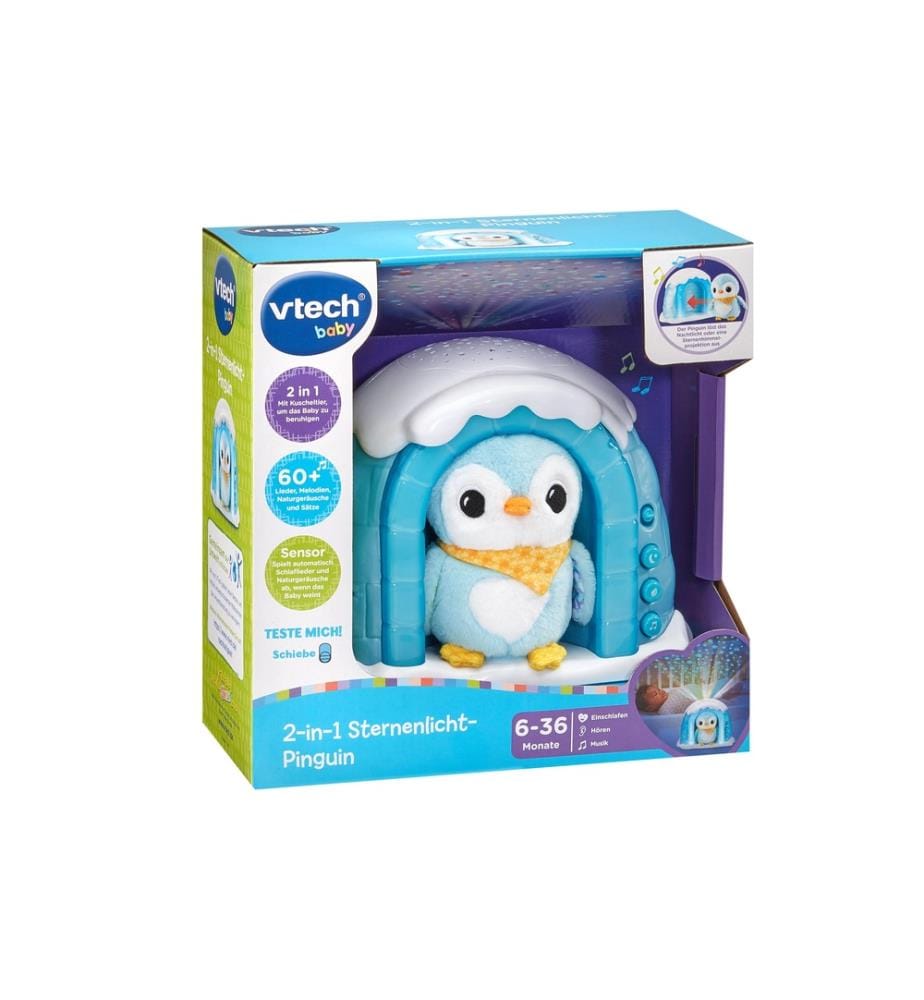 VTECH - Projecteur 2-in-1 Sternenlicht-Pinguin -DE-