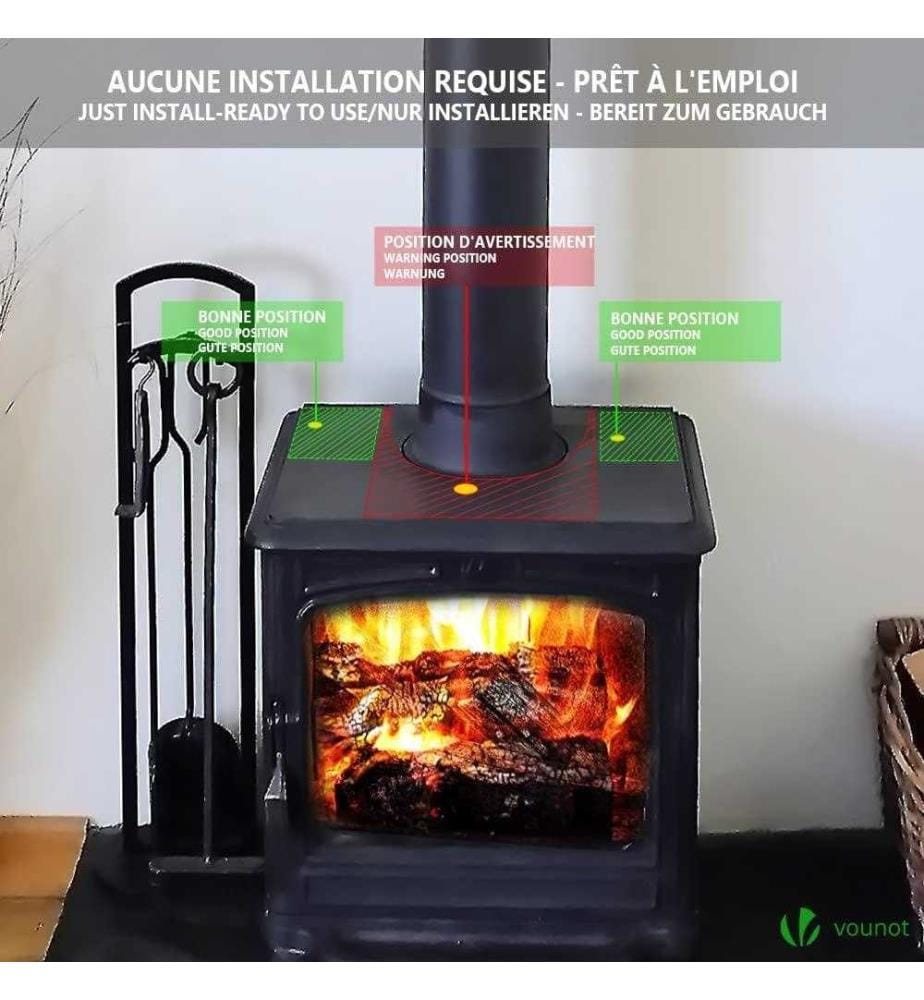 VOUNOT VOUNOT 4 Blade Log Burner Fan Stove Fan f… | DeinDeal